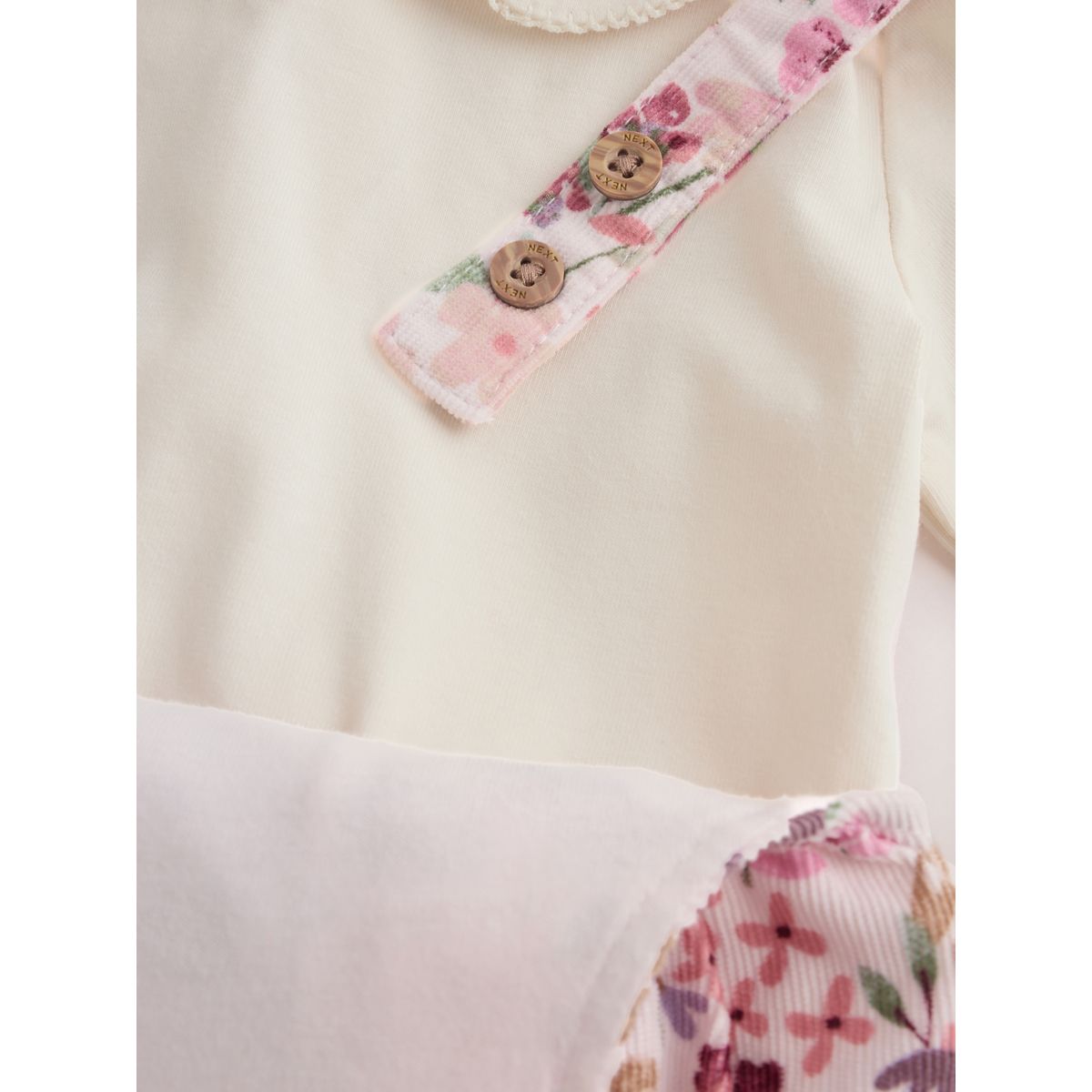 Ensemble bébé avec salopette en velours, 2 p rose, NEXT