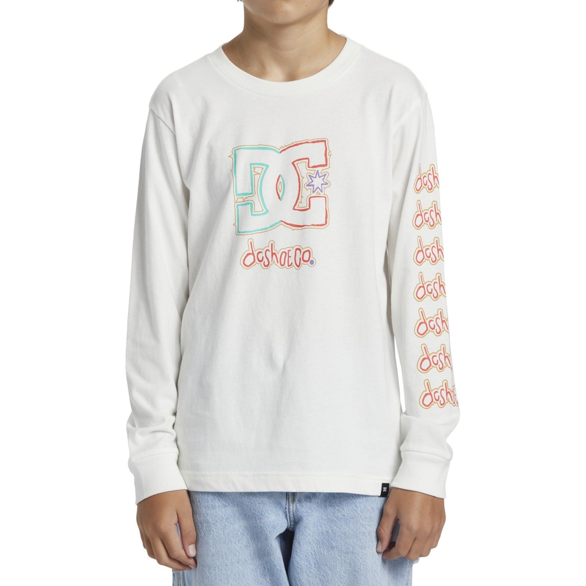T-shirt à manches longues NEW DEALS. blanc blanc de blanc, DC SHOES