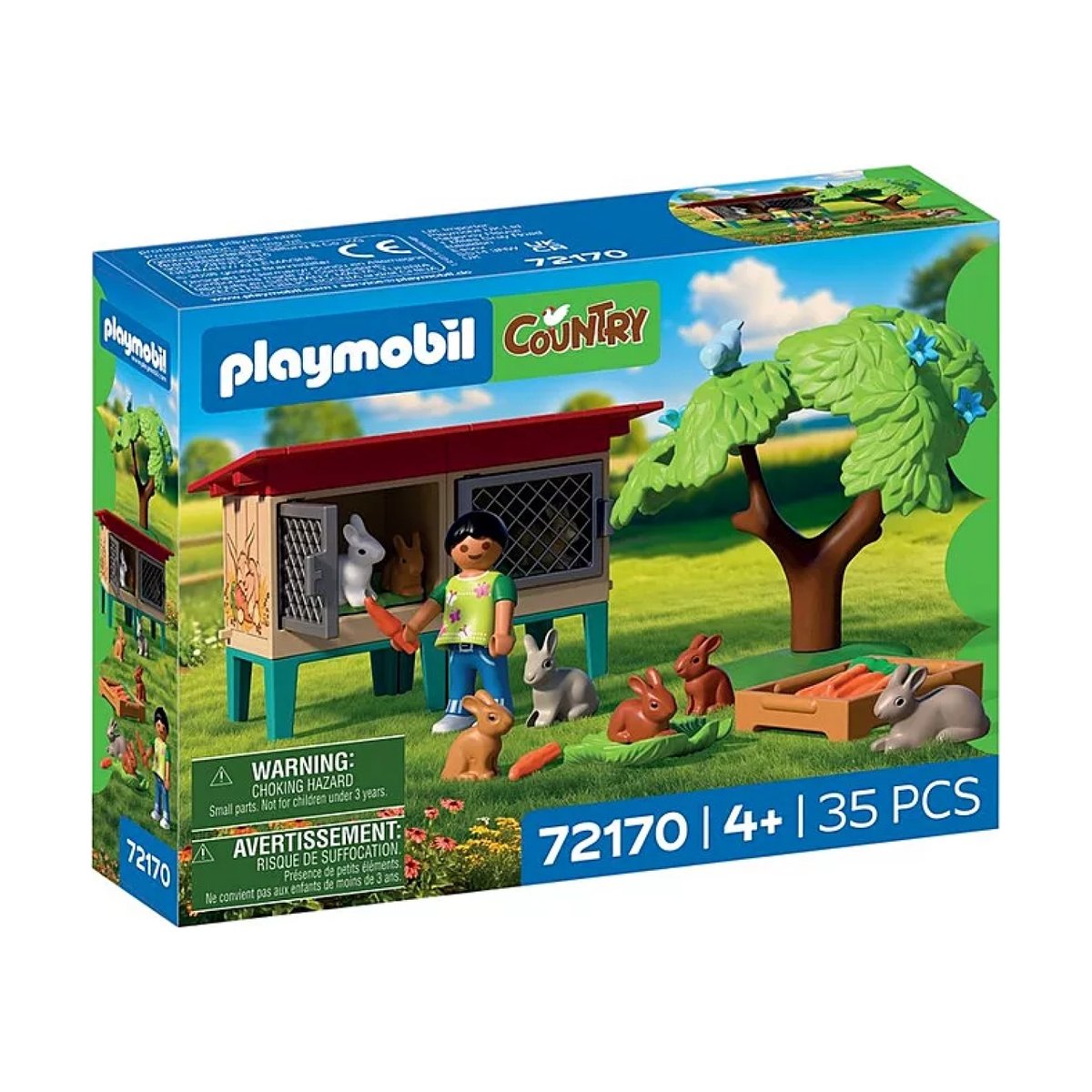Clapier à lapins et accessoires multicolore, PLAYMOBIL
