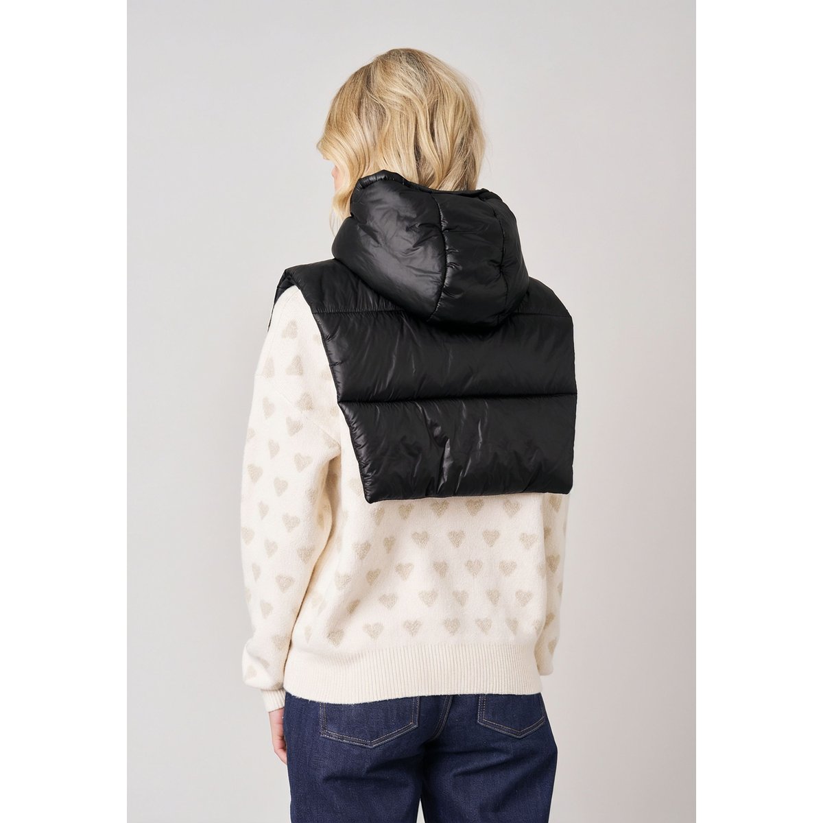 Tour de cou réversible matelassé femme ANDRIVA black, DEELUXE