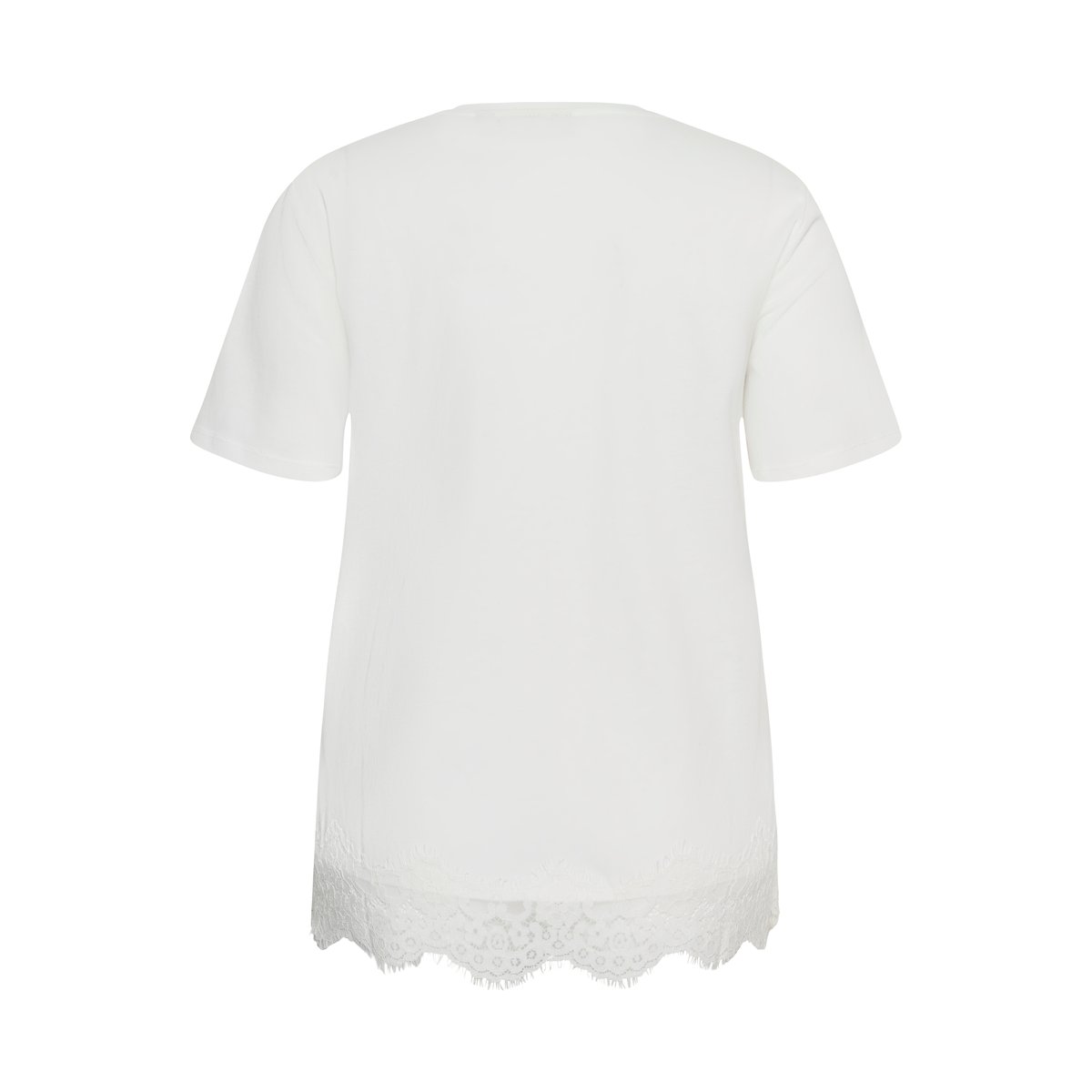 T-shirt blanc chalk, KAFFE CURVE