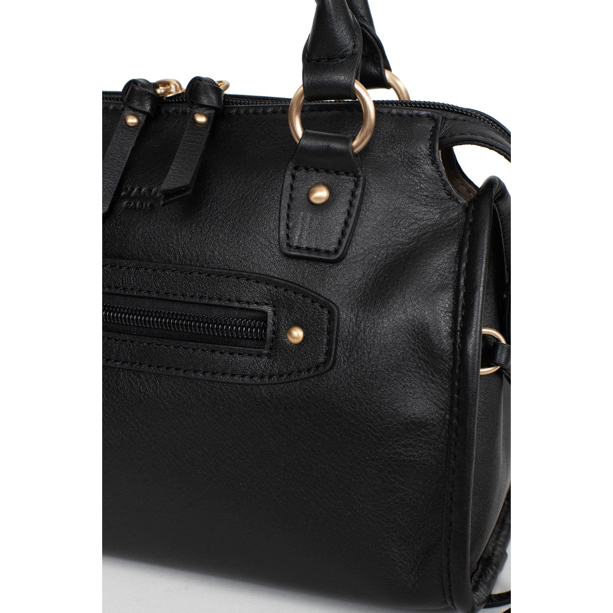 Sac porté main 2 poignées TAIMA noir, HEXAGONA