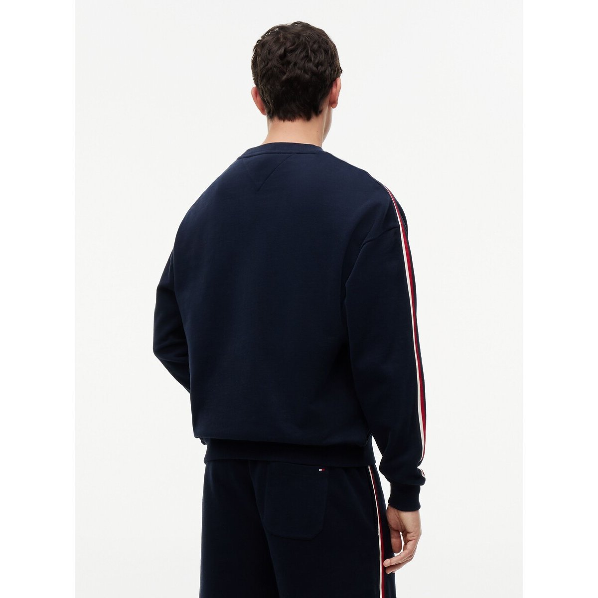 T-shirt pigiama, maniche lunghe blu marino, TOMMY HILFIGER