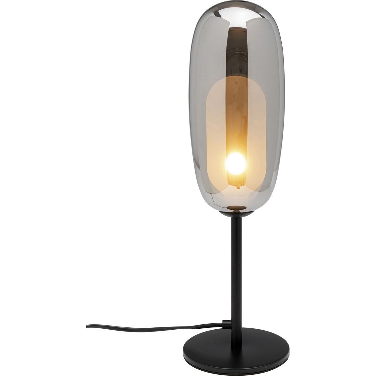 Lampe en acier et verre, COLUMBO noir, KARE DESIGN