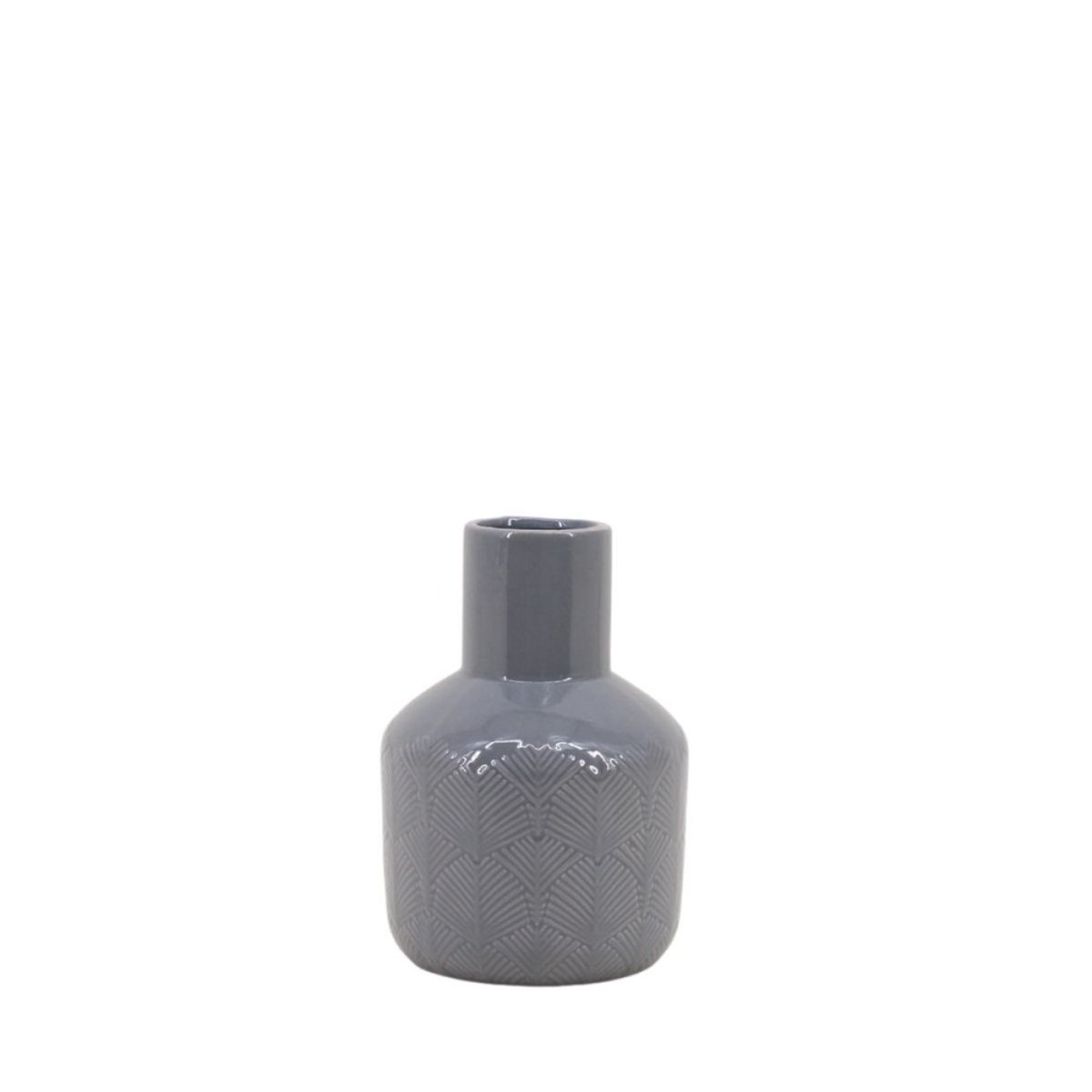 Vase en céramique, H17cm gris, ORNAMI