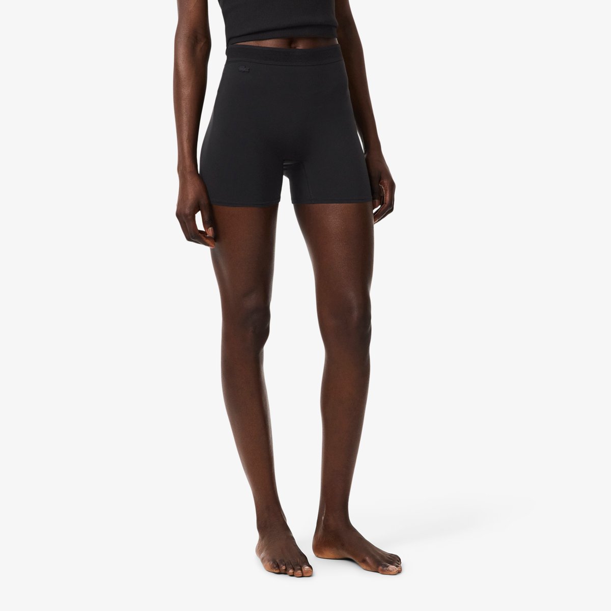 Short cycliste taille haute microfibre noir-031, LACOSTE