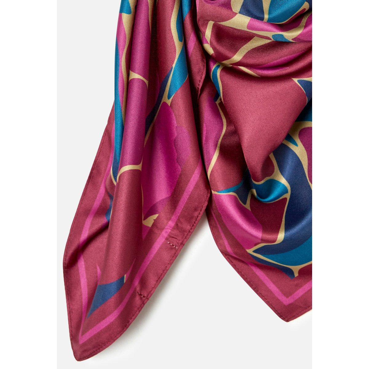 Foulard satiné imprimé fleuri rose fleuri, DAMART
