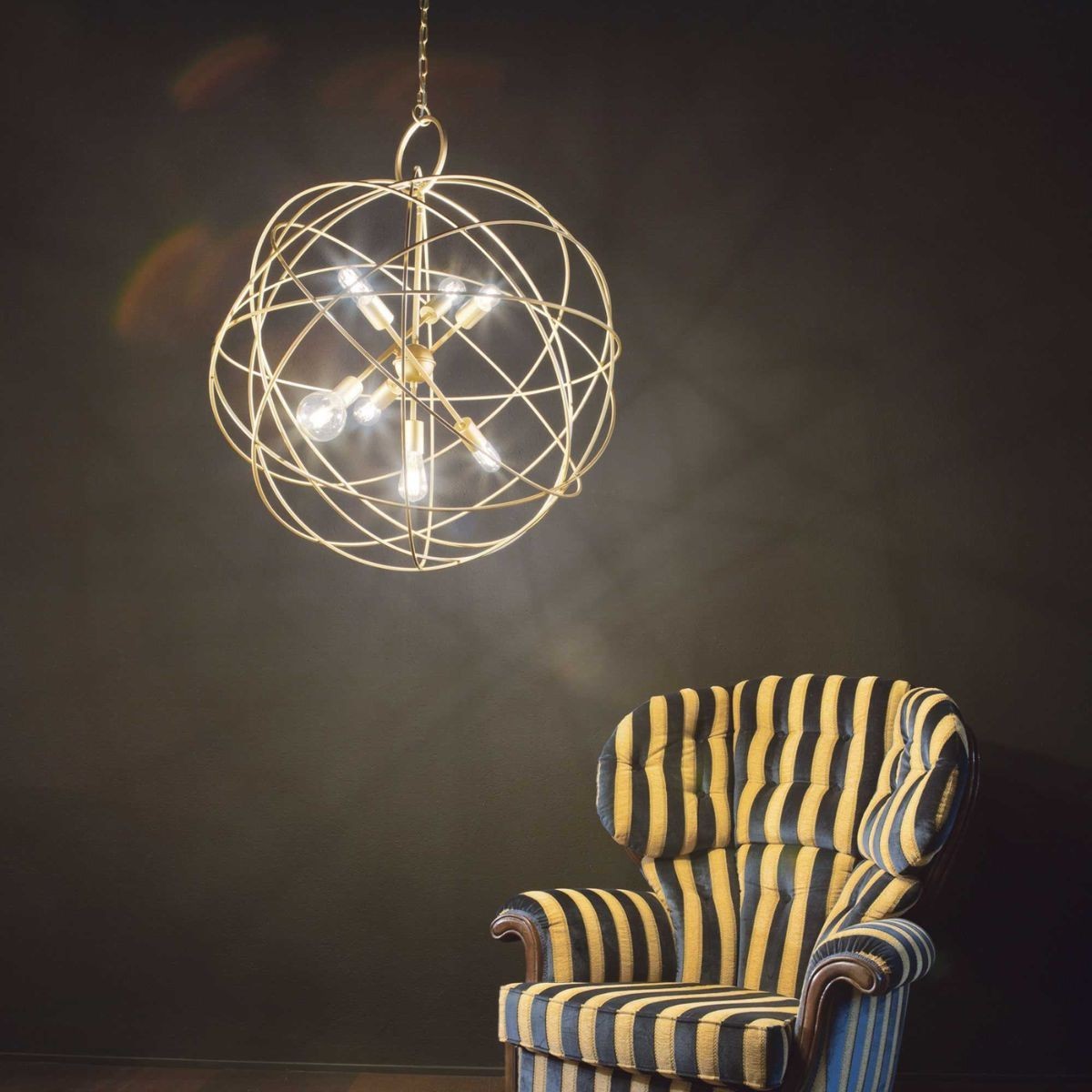 Suspension    KONSE doré, IDEAL LUX