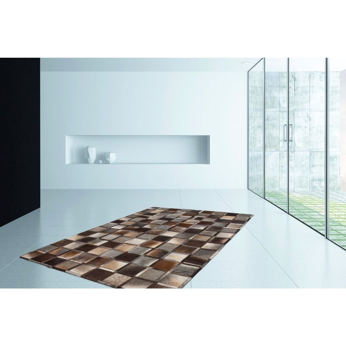 Tapis en cuir fait main, LAVISH marron, ARTE ESPINA