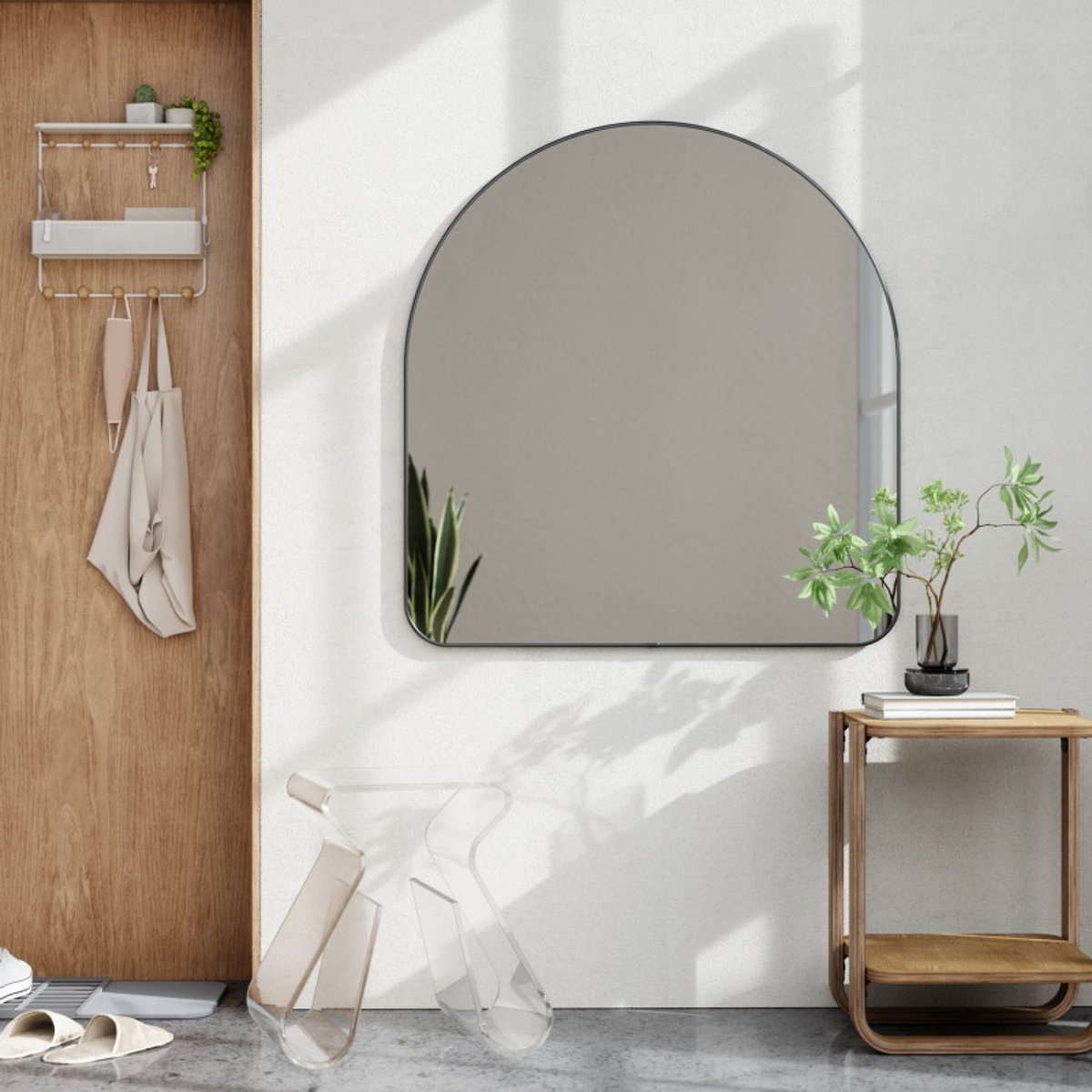 Miroir arche cadre métal  HUBBA gris, UMBRA