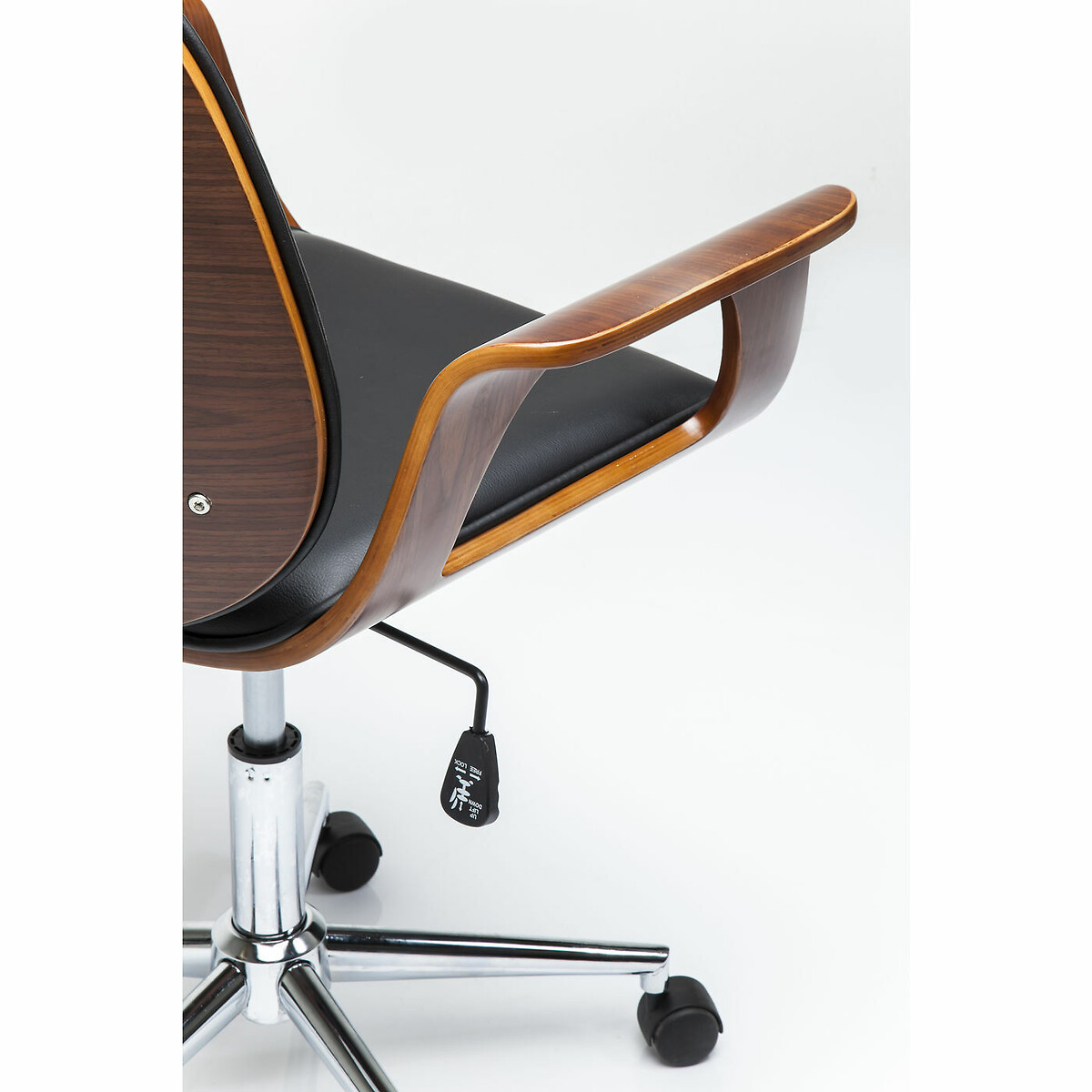 Bürodrehstuhl Patron Walnut schwarz, KARE DESIGN