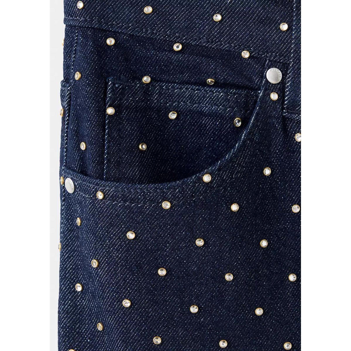 Jean droit strass bleu, MANGO