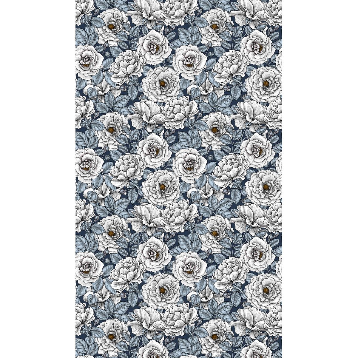 Papier peint campagnes bleues intissé, HEXOA