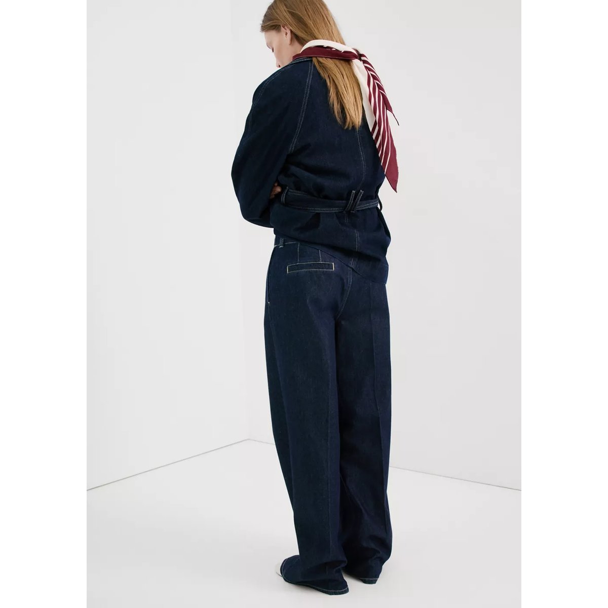 Jean large taille normale bleu, MANGO