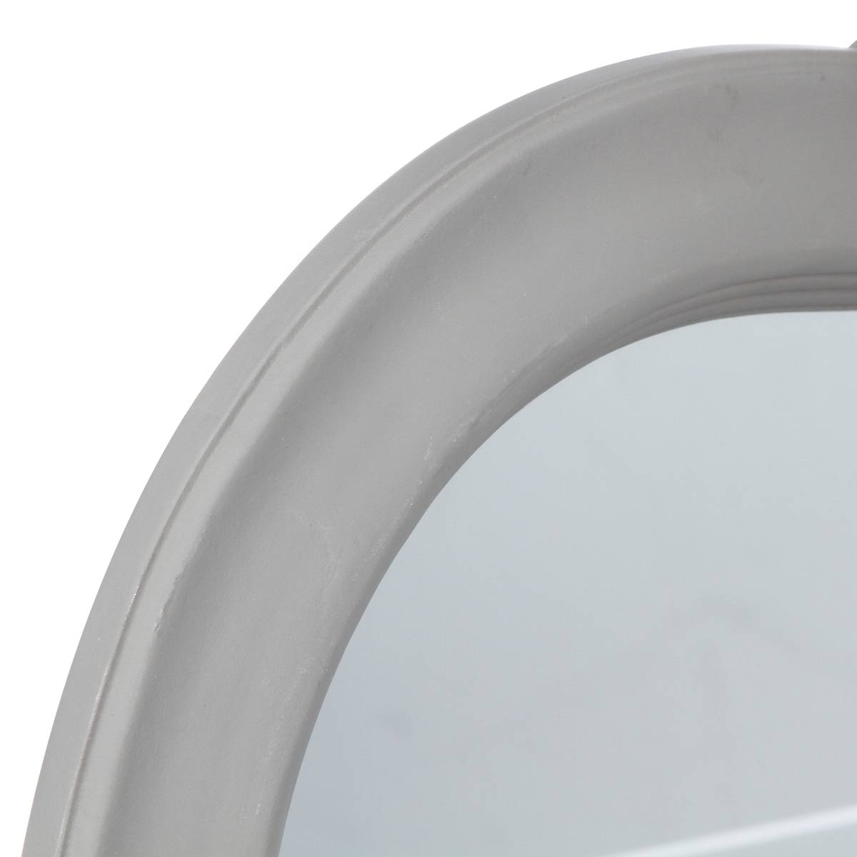Miroir mural cœur en bois ALEXIA gris, ATMOSPHERA