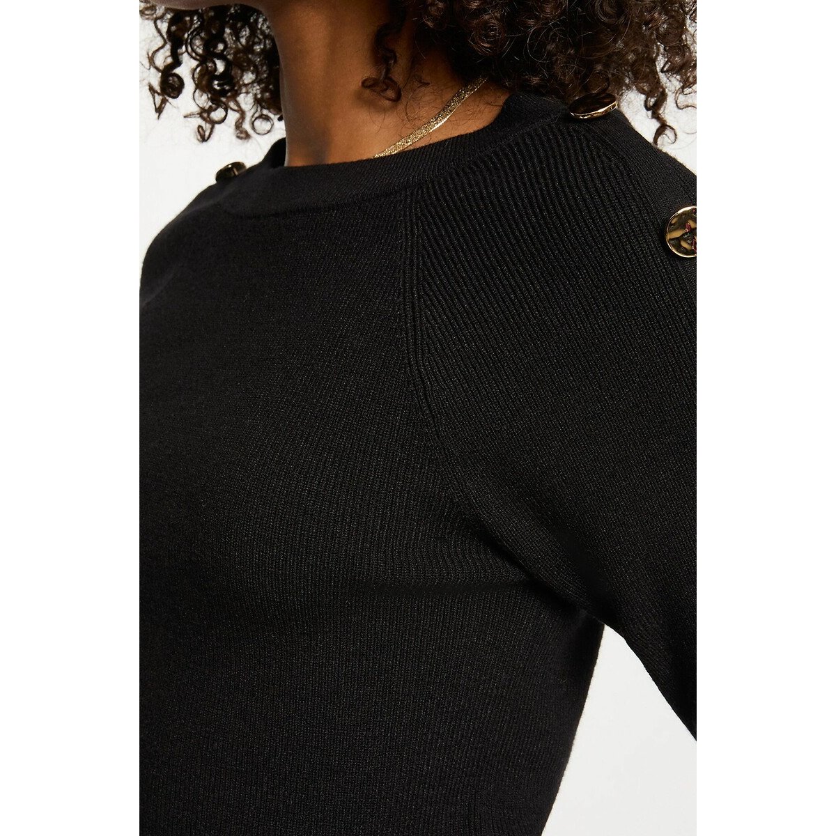 Boat Neck Jumper black, MORGAN