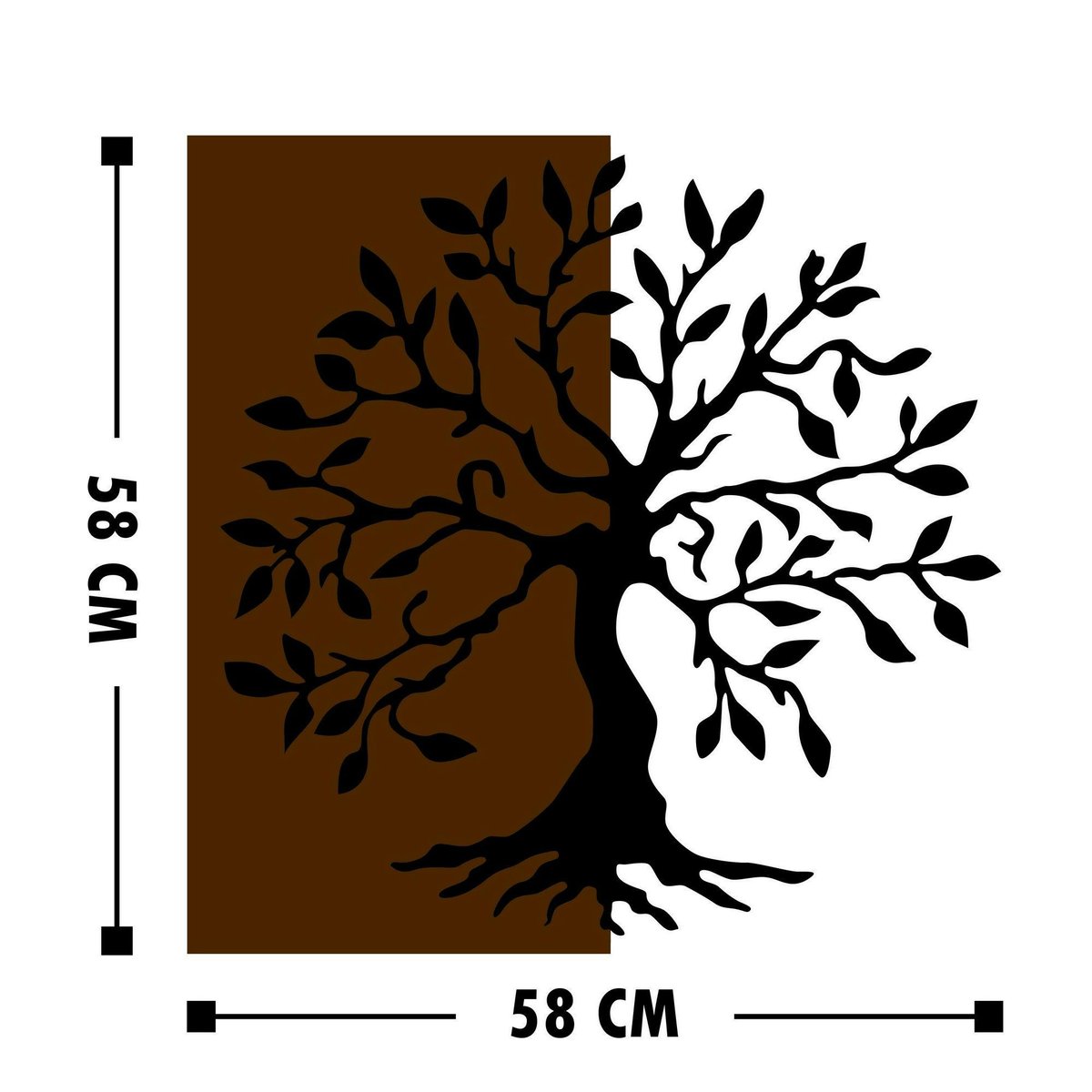 Décoration murale salon – arbre de vie noir, PIER IMPORT