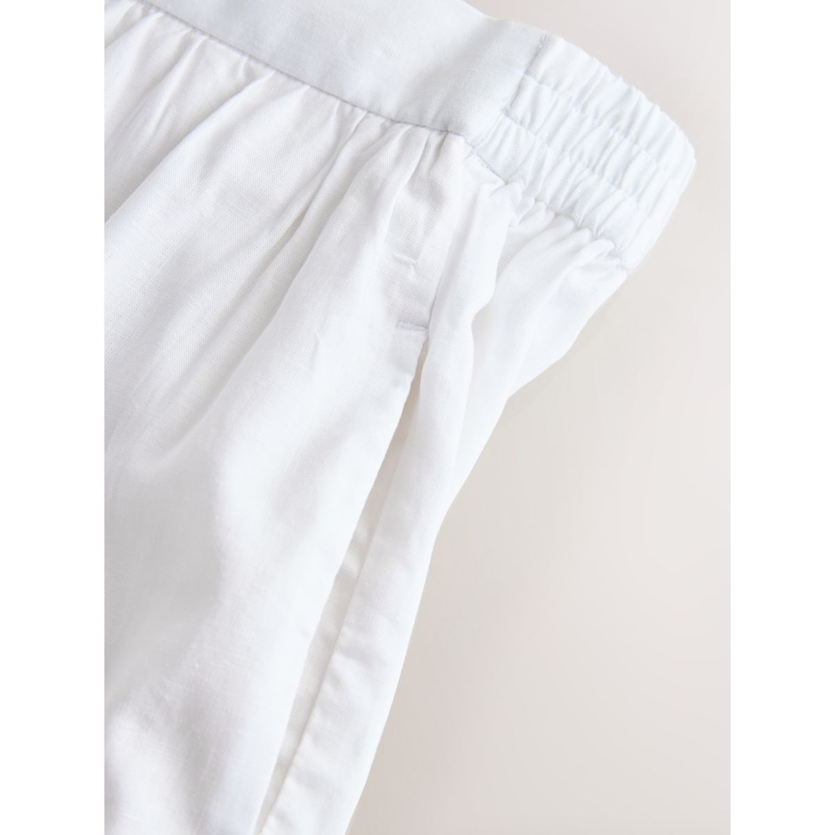 Pantalon bouffant en lin mélangé blanc, NEXT
