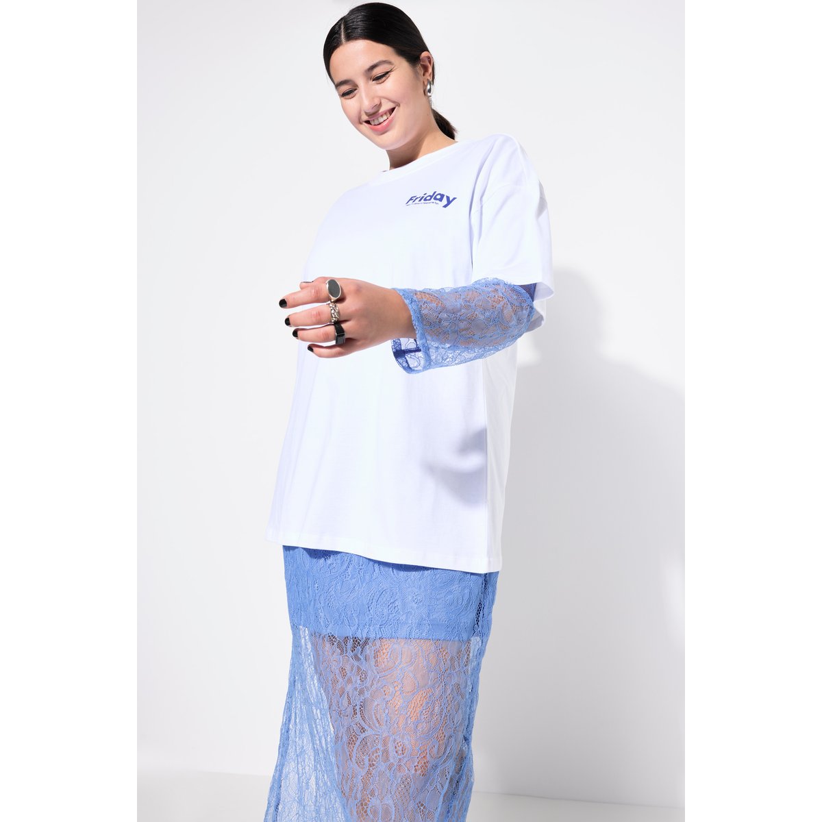 T-shirt pour homme, oversized blanc neige, STUDIO UNTOLD