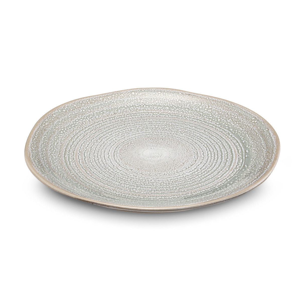 6 assiettes plates 27 cm - ATOLL gris, MEDARD DE NOBLAT