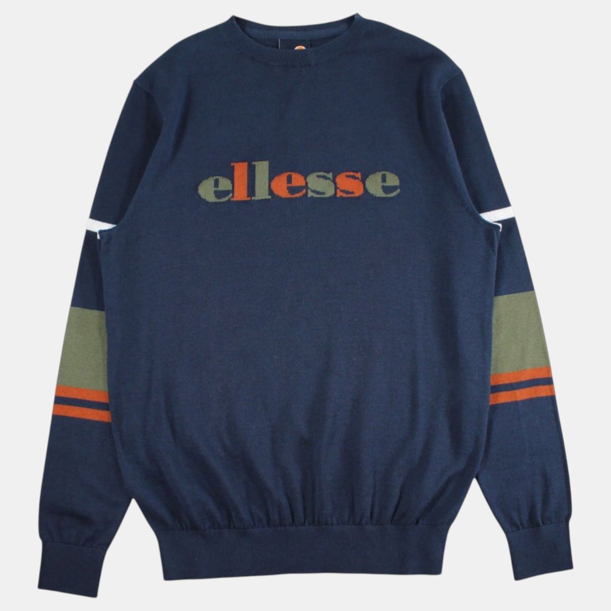 Pull col rond à motif graphique, manches longues HERITAGE bleu marine, ELLESSE