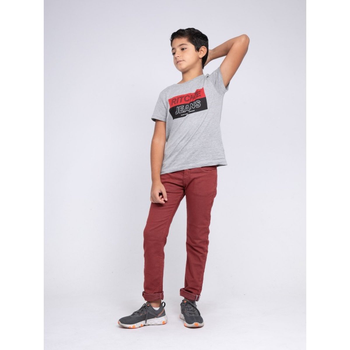 Pantalon 5 Poches Vaas-j bordeaux, RITCHIE