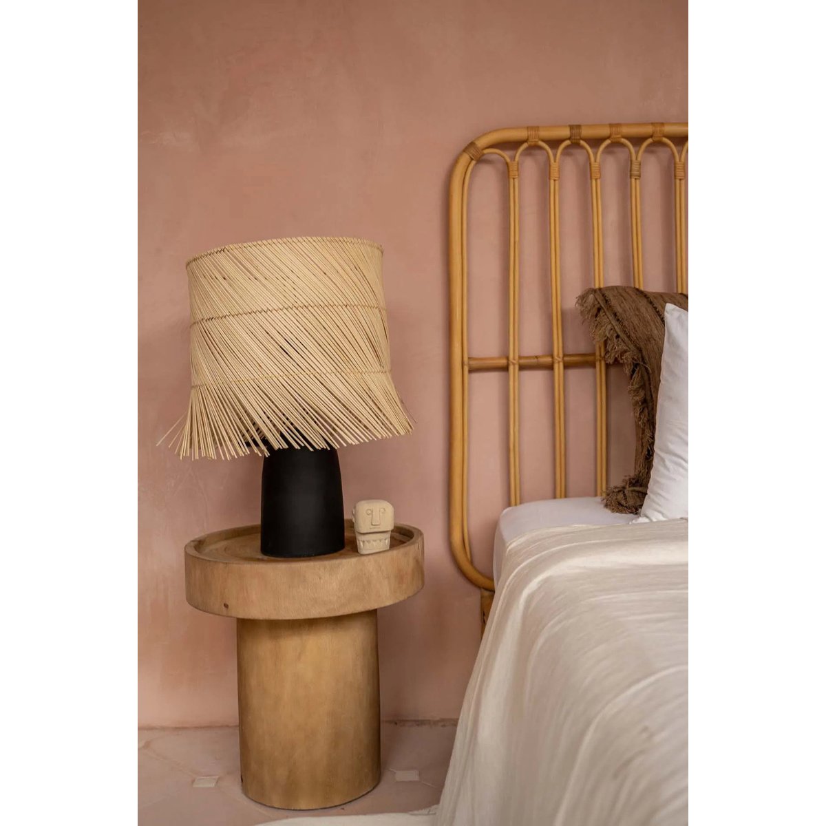Base de lampe en terre cuite TABLE LAMP noir, BAZAR BIZAR
