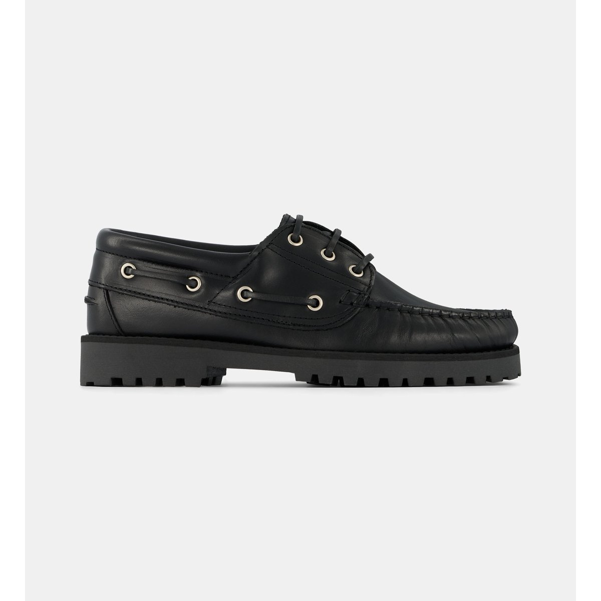 Chaussures bateau alix cuir noir, GALERIES LAFAYETTE