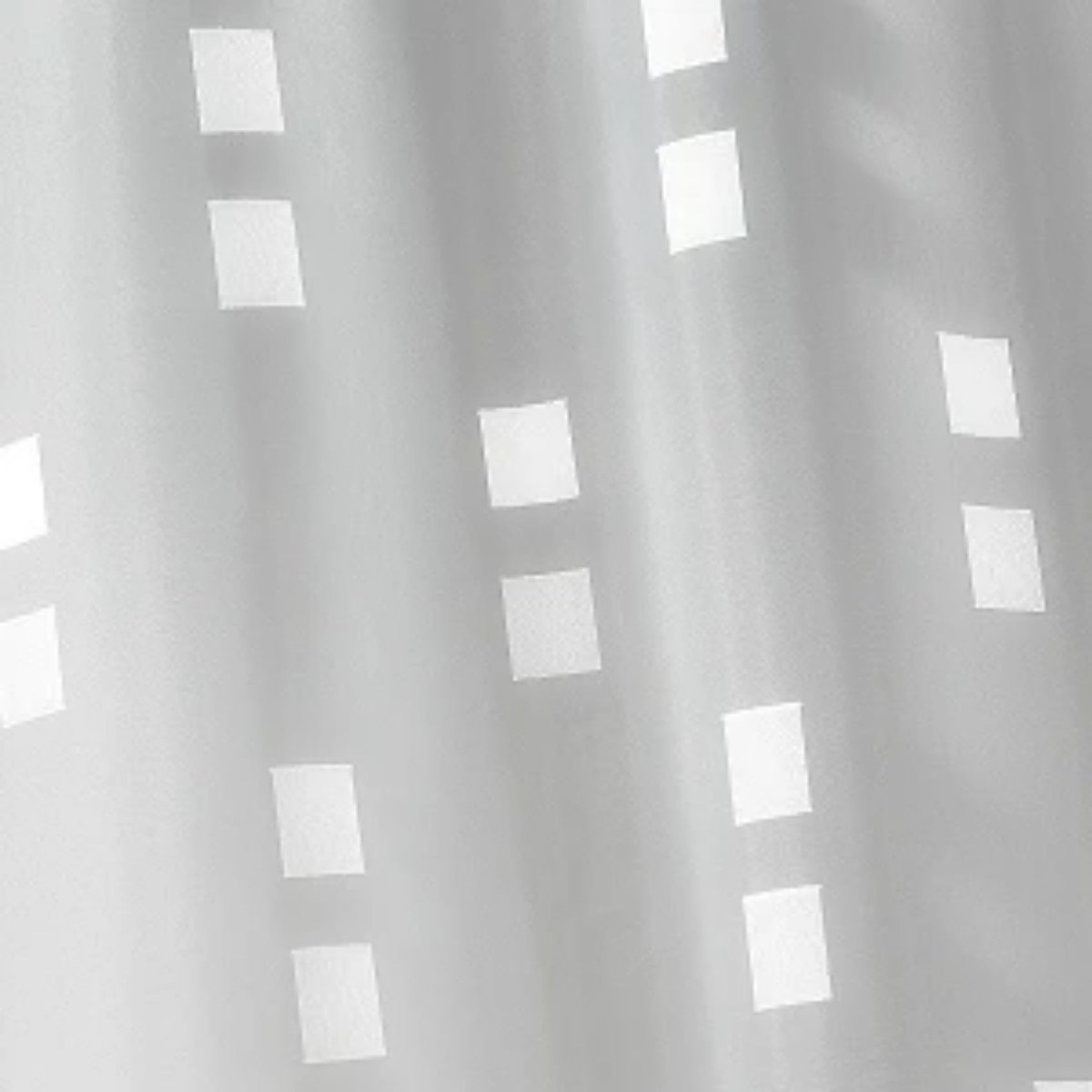 Store voilage à remonter organza motif de carrés blanc, HOME MAISON