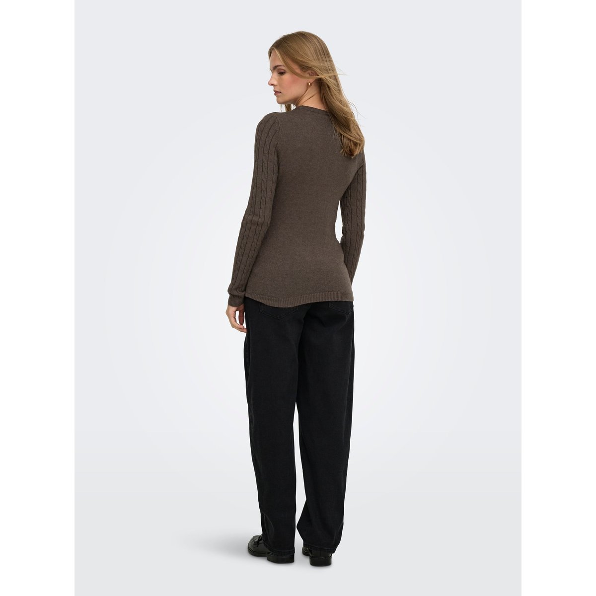 Pull En Maille chocolate brown 1, ONLY