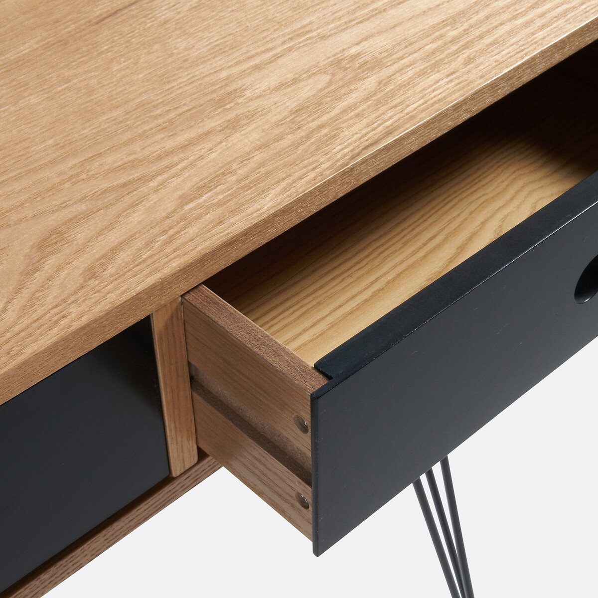 Schreibtisch mit 3 Schubladen Watford schwarz/holz, LA REDOUTE INTERIEURS