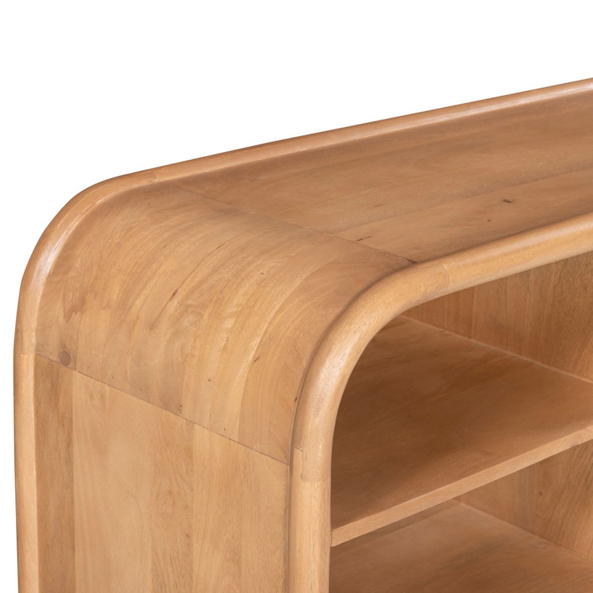 Meuble TV 2 portes en bois massif L150cm- BALI bois clair, DRAWER