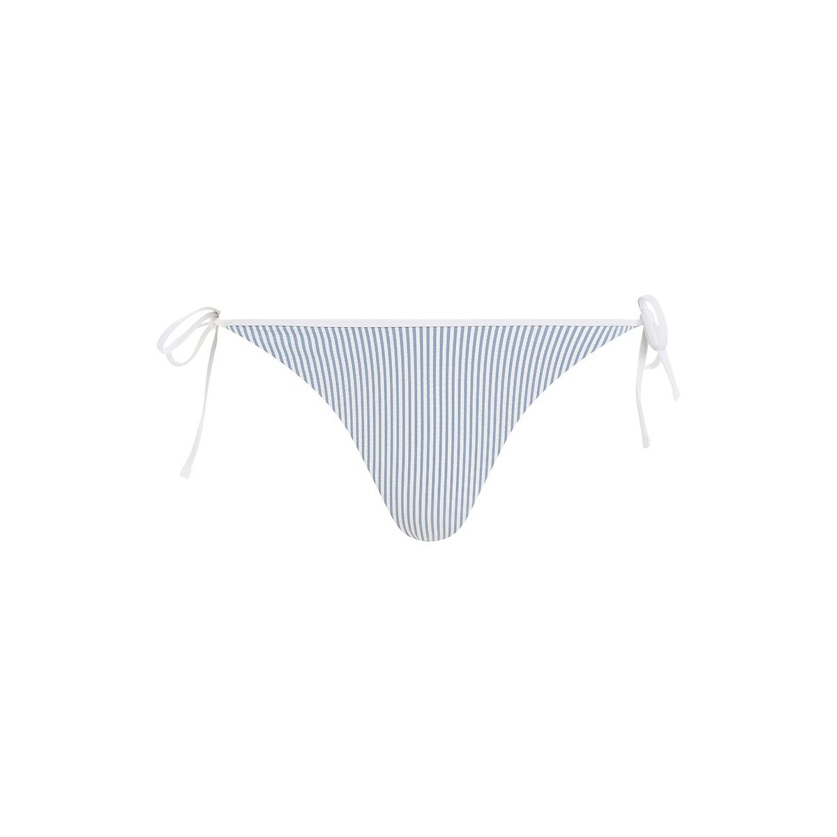 Slip per bikini sgambato TH Essentials Text rigato blu/bianco, TOMMY HILFIGER