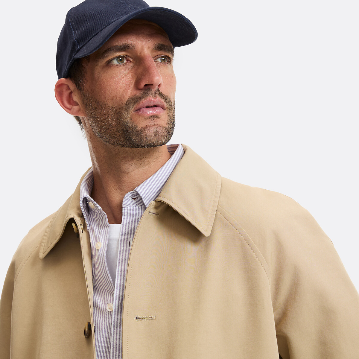 Trench direito com botões, Signature MATHIAS bege, LA REDOUTE COLLECTIONS