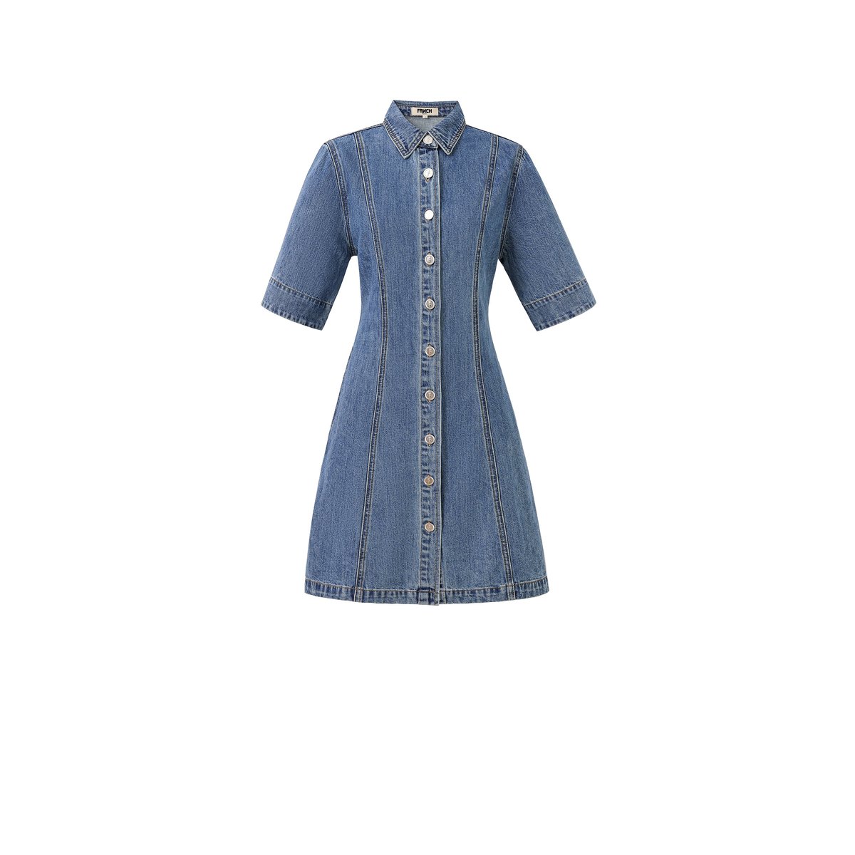 Robe en coton ELLYNE bleu jean, FRNCH