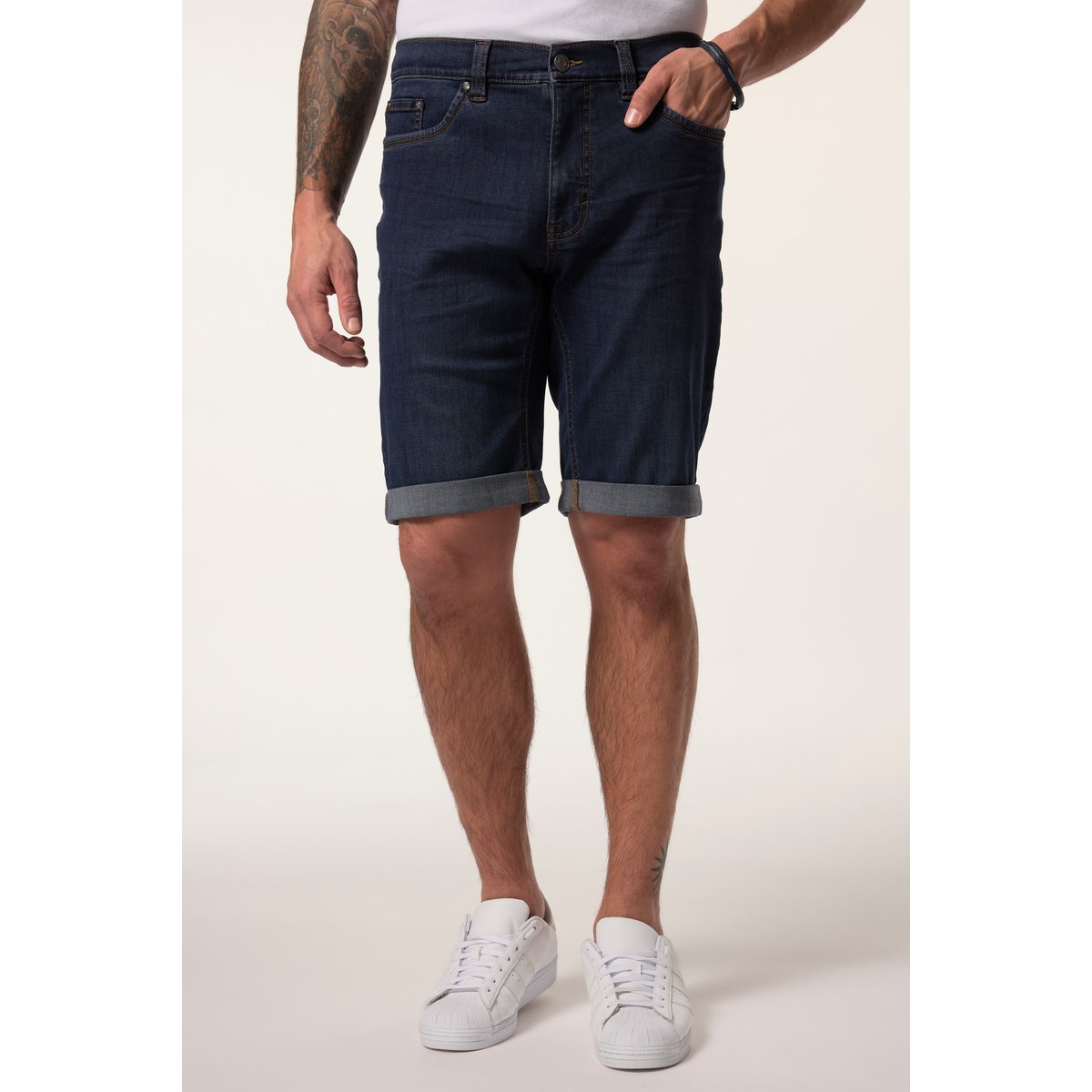 Bermuda en jean coloré, FLEXNAMIC® bleu marine, JP1880