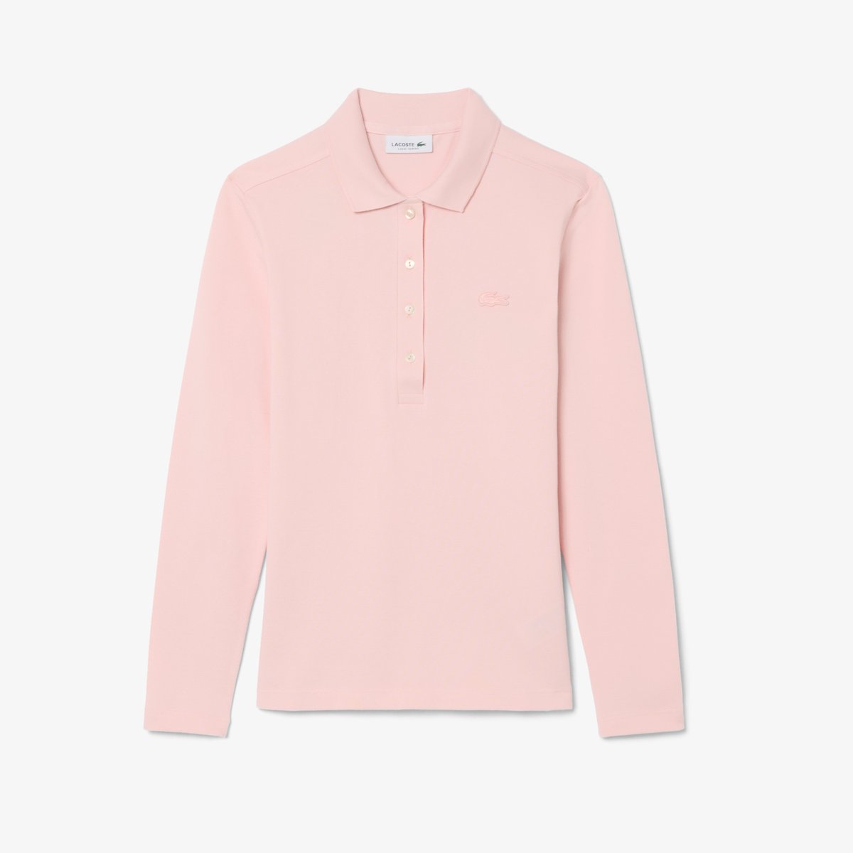 Polo L.12.D slim fit en mini Piqué stretch rose-ady, LACOSTE