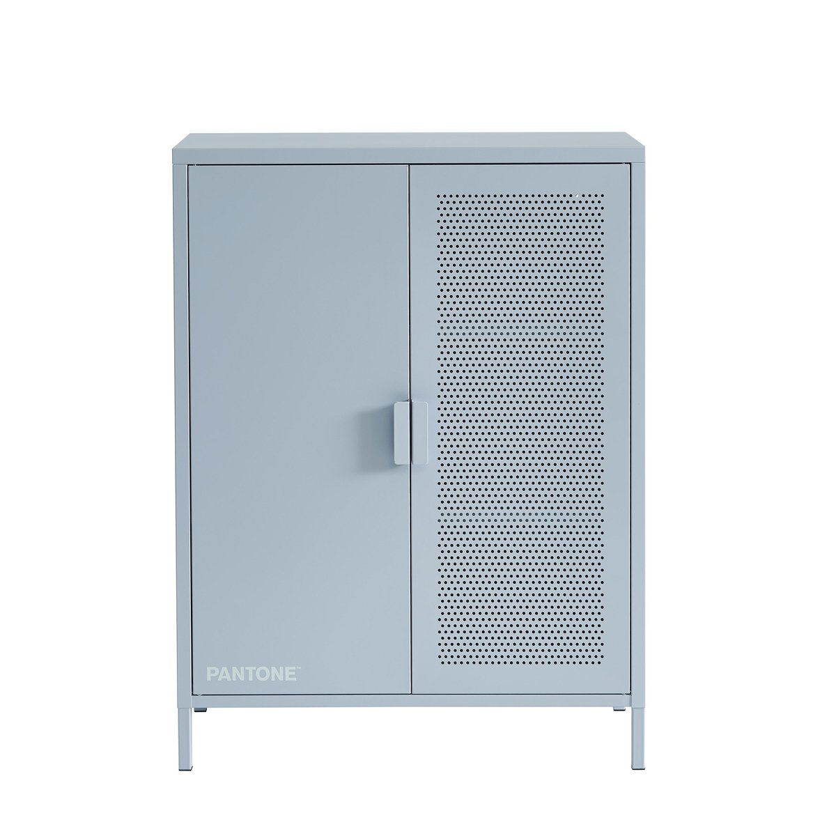 Buffet en acier 2 portes gris bleu, PANTONE