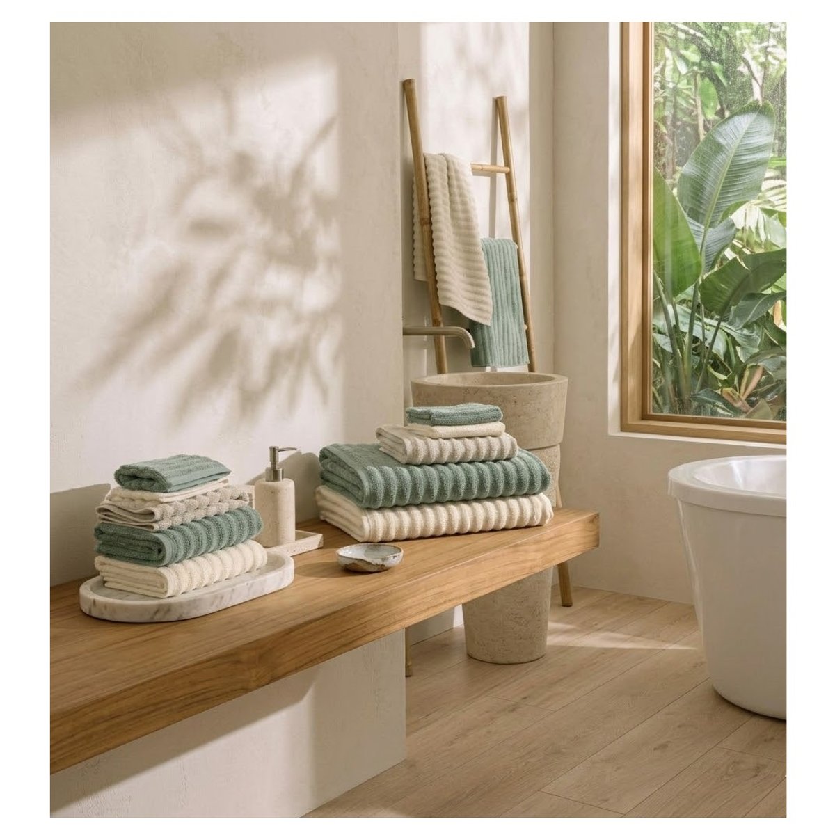 Serviette de toilette Collection Maia taupe, EDEN