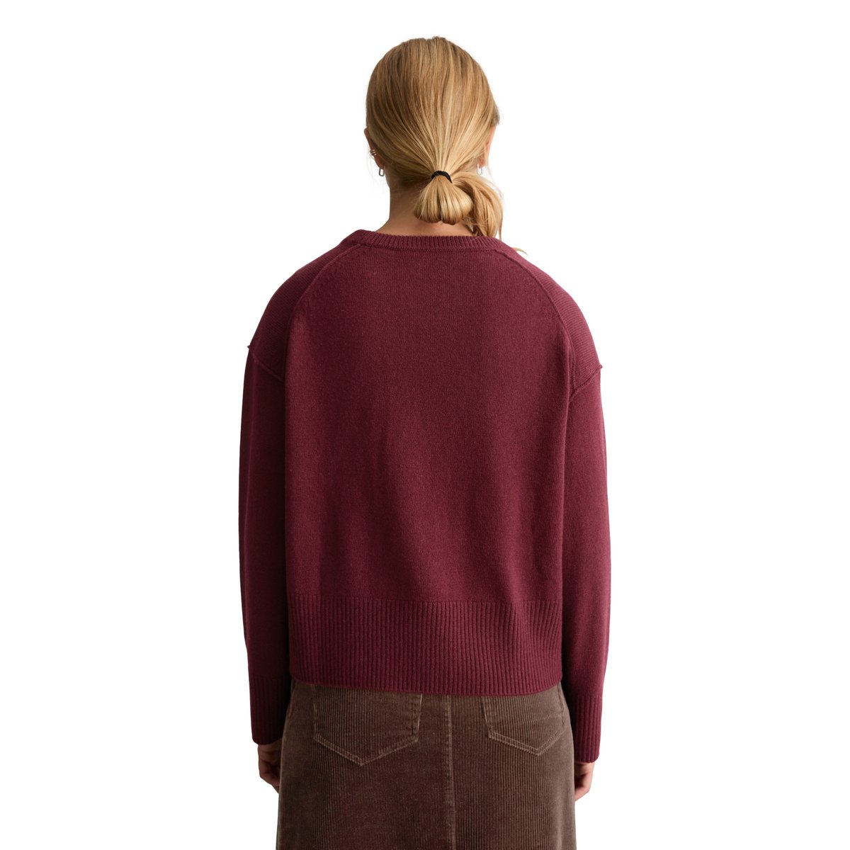 Pull en maille mérinos oversize au toucher doux rouge, MARC O’POLO DENIM