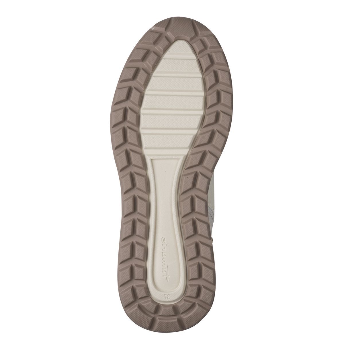 Basket en cuir beige ivoire, TAMARIS