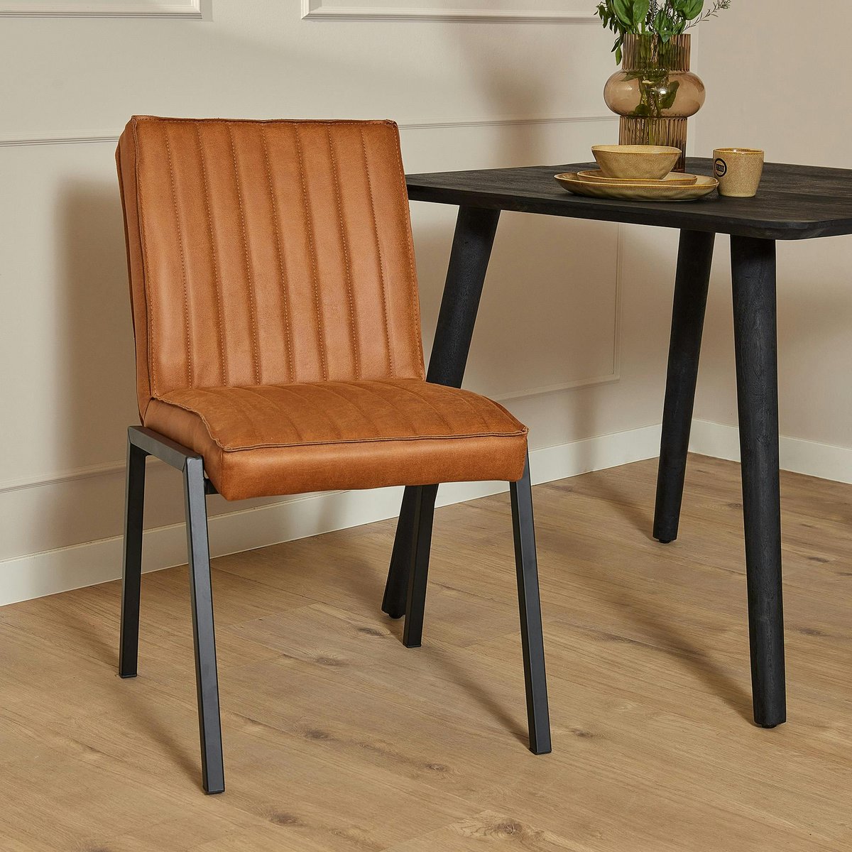Chaise salle à manger confort (lot de 2) CORTINA camel, PIER IMPORT