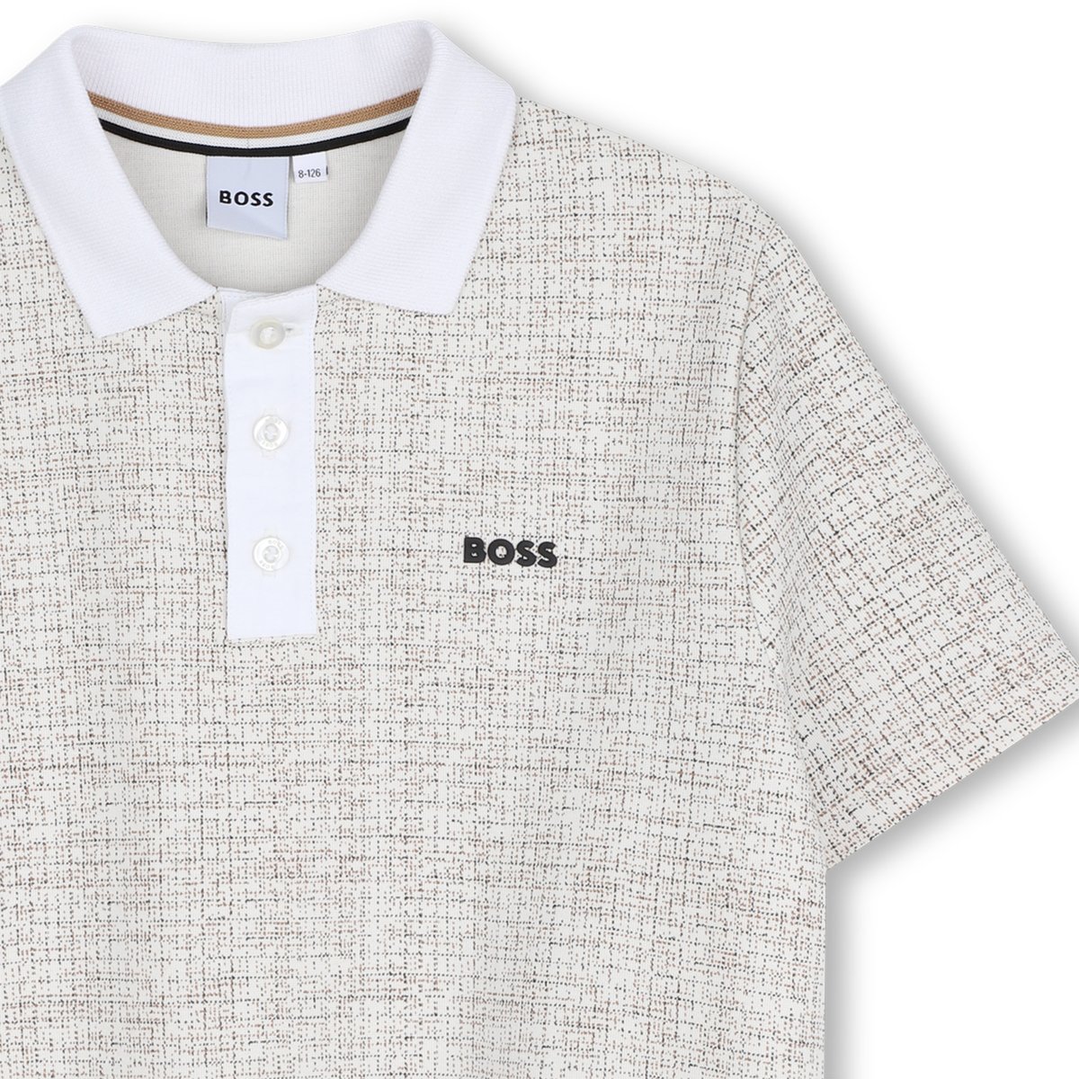 Polo manches courtes ivory, BOSS KIDSWEAR