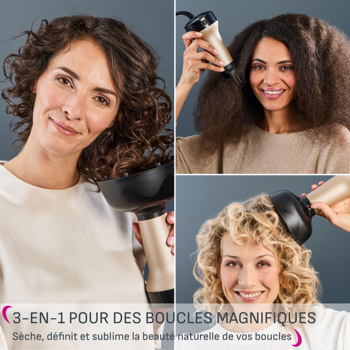 Diffuseur sèche-cheveux Curl Harmony CV7D30C0 couleur unique, CALOR
