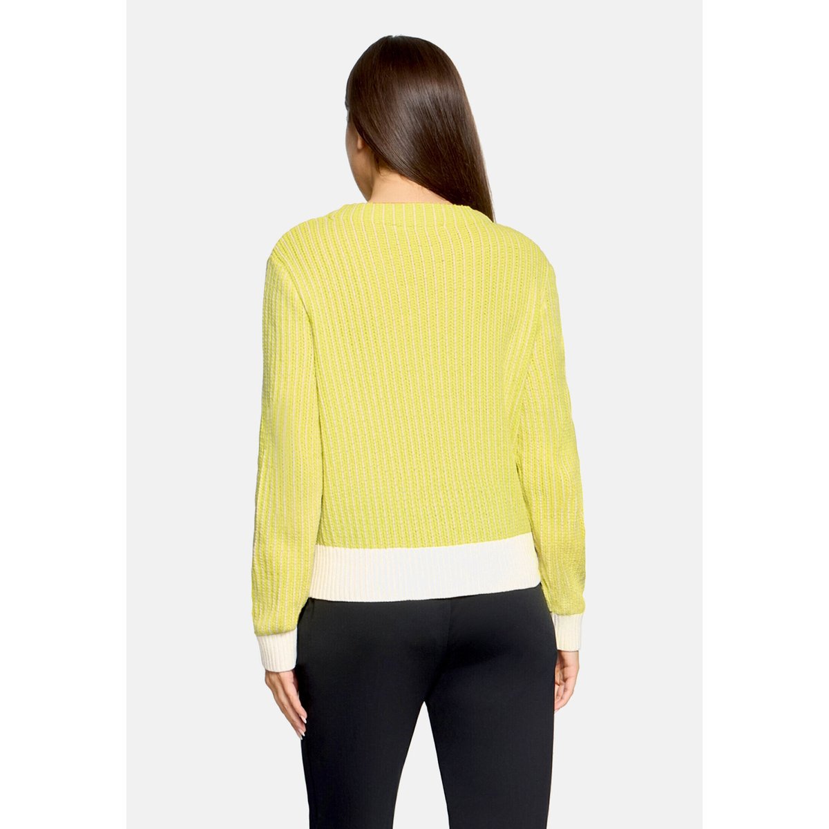 Pull-over en maille à détails tricotés cream/yellow, BETTY & CO