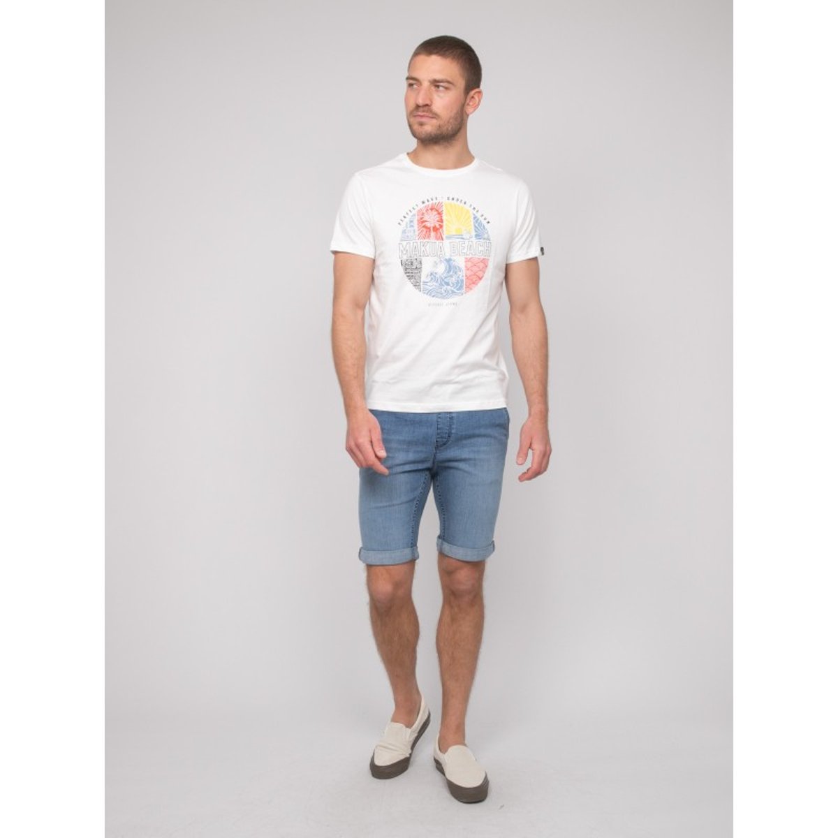 T-shirt Coton Motifs Nordoit ecru, RITCHIE