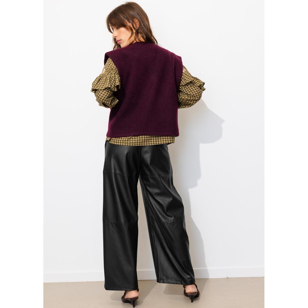 Pantalon en simili noir, PROMOD