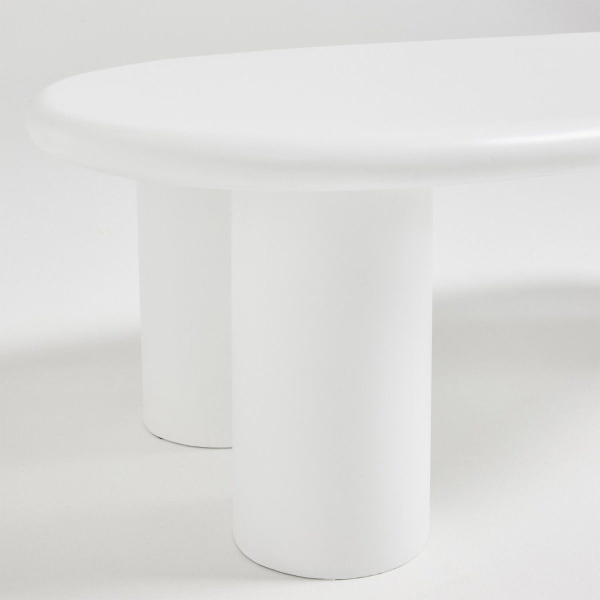 Table basse organique en fibre de ciment L120cm- LUNA blanc, DRAWER