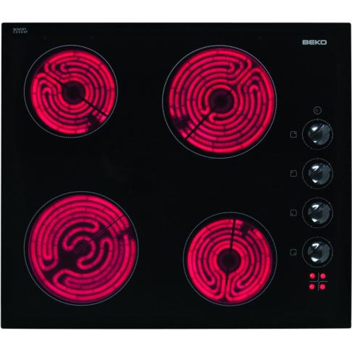Plaques vitroceramique HIC 64100 noir, BEKO