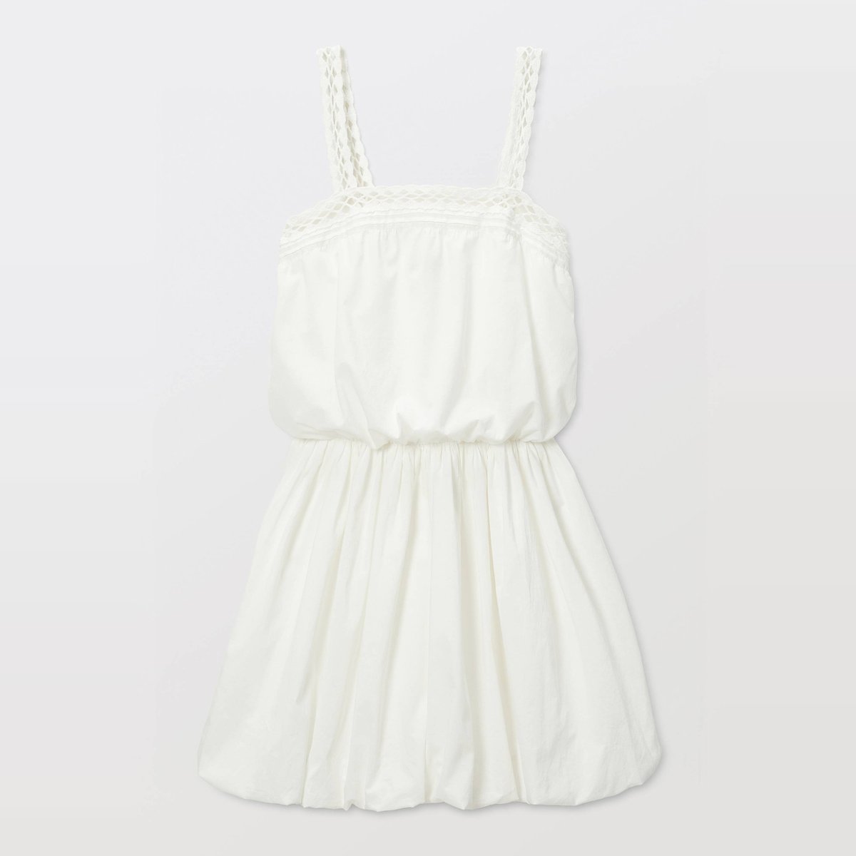 Robe courte cintrée unie en coton BIO GOTS blanc, MONOPRIX